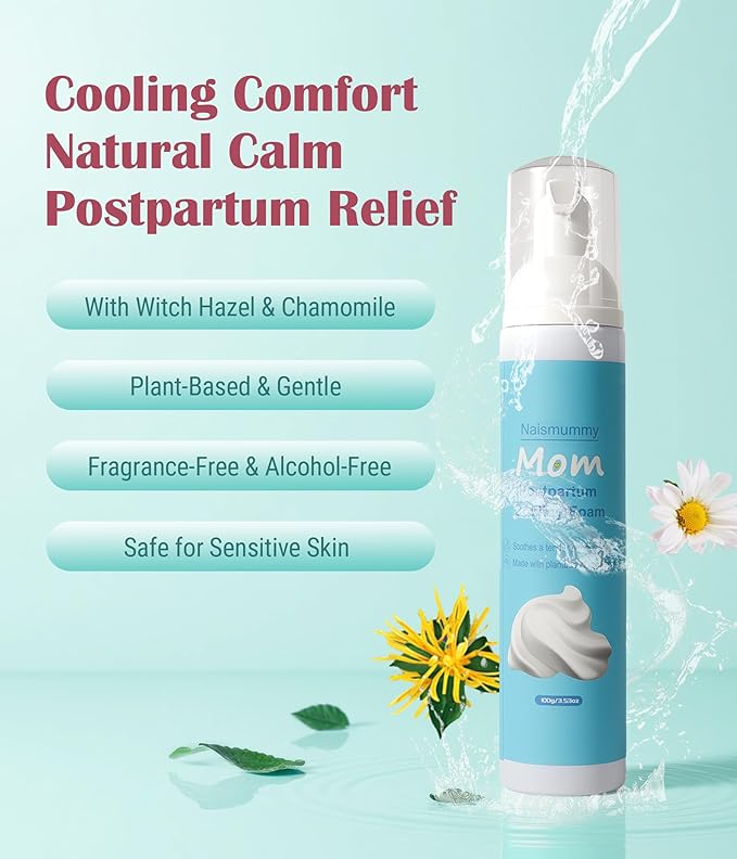 Postpartum Essentials Recovery Kit for Labor & Delivery – Nursing Pads, Peri Bottle, Ice Pack Pad, Postpartum Underwear, Disposable Bed Pads, Perineal Foam, 55 Piece Gift Set