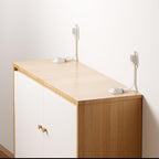 No Drill Furniture Anchor, Anti-tip and Adjustable Strap for Baby Proofing, 3M Adhesive Multi-Purpose for Furniture, Secure to Playroom (2 Pack)