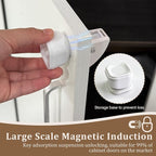 Magnetic Cabinet Locks for Baby Safety, Children Proof Cupboard Drawers Latches, Safe & Easy Install, Multi-Purpose Adhesive No Need for Screws or Tools(6 locks and 1 Key)