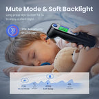 Ear Thermometer for Kids, Babies and Adults, 1 Second Accurate Digital Thermometer, Mute Function, 3-Color Fever Alert, 3 Age Groups, 30 Memory Recall with 20x Probe Covers (LCD-Black)