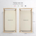 lulumoon Baby Muslin Crib Sheets - Toddler Cotton Fitted Crib Sheets Neutral for Boys and Girls 2Pack