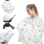 Yoofoss Nursing Cover Breastfeeding Scarf - Baby Car Seat Covers, Infant Stroller Cover, Strechy Carseat Canopy for Boys and Girls (Bear)