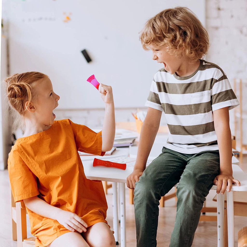 Luusy 24 Pieces Fidget Toys Marble and Mesh Fidgets Relieve Sensory Stress and Increase Focus for Adults and Children Those with ADHD ADD OCD Autism,8 Colors