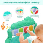 Baby Gyms Play Mat, Infant Toy Play Mat Activity Center, Baby Play Piano Mats with Music and Lights, Activity Padded for Babies Newborns and Toddlers Boys and Girls 0-12 Months, Green