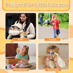 alilo Pocket Bunny Portable Kids Music Player, Musical Toys for Toddlers 1-3-5, Preloaded 120+ Stories/Music/Lullabies/White Noise,High Fidelity Sound Travel Bluetooth Speaker (with Strap and Ring)