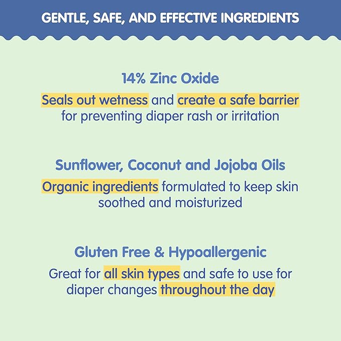TUBBY TODD Sweet Cheeks Diaper Paste & Spatula - Diaper Rash Cream with 14% Zinc Oxide - Hypoallergenic - For Soothing and Protecting Sensitive Skin - 2 Pack, 4oz & 7.9oz