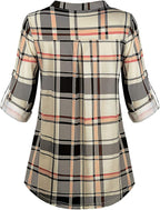 Joymom Maternity Rolled Long Sleeve Nursing Tops Tunic Blouses Breastfeeding