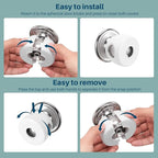 Inaya Baby Proofing Door Knob Cover (4 Pack) - Prevent Children from Opening Doors, Fit Most Round Knobs - Door Knob Safety Cover for Kids, Child Proof Door Lock, Child Proof Door Locks - Clear