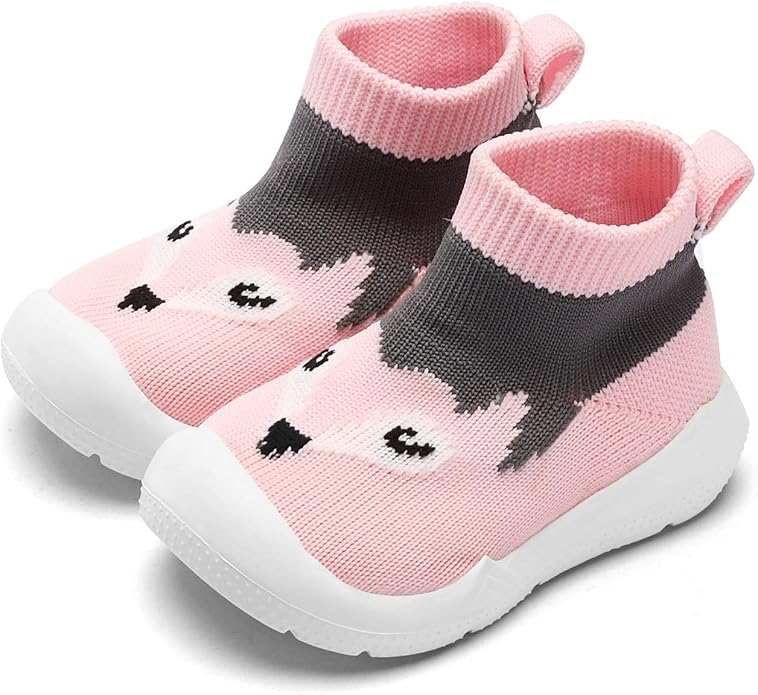 Engtoy Baby Shoes & Socks - Non-Slip Breathable Slippers with Soft Rubber Sole - Baby Boys & Girls Slip On Sneakers