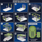 Kids Plant Growing Kit, Kids Gardening Greenhouse Growing Kit with Drip Irrigation and Grow Lights, Science STEM Toys Terrarium Kit for Boys Girls 3 4 5 6 7 8 Year Old,Kids Flower Growing Kit