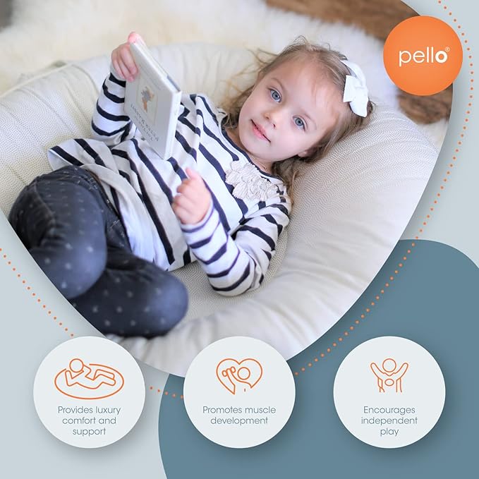 Pello Multi-use Children's Floor Cushion/Play Mat/Lounger (Sadie/Light Pink)