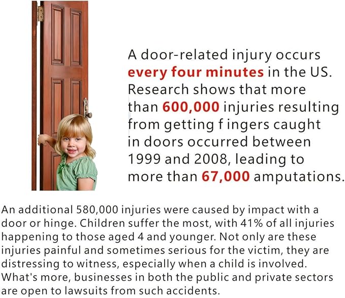 Door Pinch Guard Baby Proofing, Door Hinge Cover, Door Protector for Kids Finger Safety, Door Finger Pinch Guards Heavy Duty, Door jam Shield,JuneSisters 4