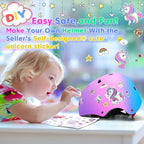 Color Gradient Adjustable Kids Bike Helmet Toddler Skateboard Helmets Boys Girls Child Ventilation Helmet for Multi-Sports Skating Cycling Scooter Balance