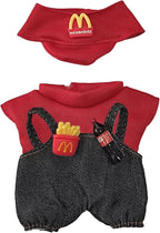 17cm Doll Clothes, Accessories for 15/17cm Dolls Clothes Headband + Overalls, Dolls Keychain Accessories, No Doll Included (Red)