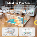 MioTetto Foam Floor Tiles for Kids - Non-Toxic Comfortable Baby Play Mat and Interlocking Foam Tiles, Fits with 50x50 Playpen Mat for Crawling & Development, Soft Play Mat for Babies 6-12 Months