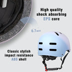 Skateboard Bike Helmet for Adults Women Men Youth Kids (2-3-5-8-14+ Years Boys Girls) - Lightweight Multi-Sport Adjustable Helmets for Bicycle Skateboard Scooter Skate Cycling