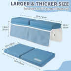 URMYWO Bath Kneeler and Elbow Rest Pad Set - 1.5" Thick Baby Bath Kneeler Pads with Toys Organizer, Anti-Slip Cozy Knee & Arm Support Bathtub Mat, Quick Dry Kneeling Pad for Baby Bath Time