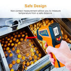 Upgraded Digital Infrared Thermometer Gun -58°F~1112°F, Handheld Non Contact Heat Laser Temperature Gun, IR Thermometer Temp Gun with Adjustable Emissivity for Cooking/BBQ/Fridge/Engine(Not for Human)