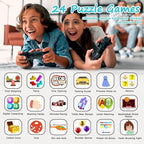 Kids Smart Watch Girls Gifts for Age 5-12, 24 Puzzle Games HD Touch Screen Watches with Video Camera Music Player Pedometer Flashlight 12/24 hr Birthday Gift 6 7 8 Year Old Girl Green