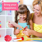 Leitee 6 Pcs DIY Wood Maracas Unfinished Hand Painted Maracas Party Favor Wooden Rumba Shakers Hand Percussion Rattles Musical Instruments with Clear Sound for Kid Adult (White)