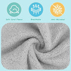 HOMEXCEL Baby Washcloths 12 Pack-Microfiber Coral Fleece Baby Bath Face Towel 7 x 9 Inch Extra Absorbent Soft Burp Cloth and Wash Cloths for Newborn-Infants and Toddlers-Gentle On Sensitive Skin,Grey