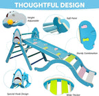 Pikler Triangle Set, Climbing Toys for Toddlers 1-3 Inside with Cushion,9 in 1 Toddler Climbing Toys Indoor, Montessori Foldable Wooden Pikler Triangle Set for Kids 1-3，Gift for Boys and Girls