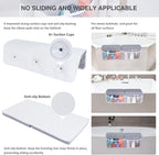 beiens Bath Kneeler and Elbow Rest Pad Set - 1.5'' Comfortable Baby Bath Kneeler Pads, Thick Quick Dry Kneeling Pad Support for Knee& Arm, Large Bathtub Mat with Toy Organizer for Happy Baby Bath Time