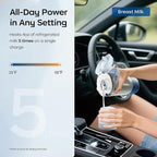 Bc Babycare Portable Milk Warmer for Travel, Portable Bottle Warmer with Fast Heating & Long Battery Life, 18 Ounces Large Capacity