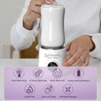 Portable Bottle Warmer for Travel with built in Nightlight, Fast 4 Heat Settings, Lightweight, Leak-Proof Design & Safe Rechargeable Baby Bottle Warmer for Breastmilk Formula or Water, Travel-Friendly