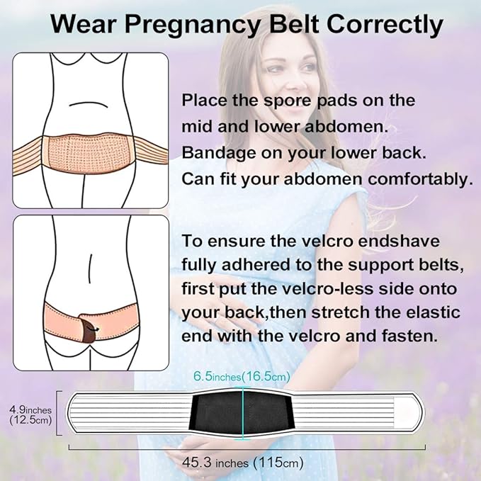 SIYWINA Maternity Belt Pregnancy Support Belt Bump Band Abdominal Support Belt Belly Back Bump Brace Strap