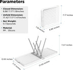 YOTIME Baby Bottle Drying Rack with Drainer, Foldable & Space Saving Drying Rack for Baby Bottles, Nipple and Accessories, White