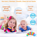 IFiwin Fidget Slug, Sensory Slug Toys, Rainbow Caterpillar Toy