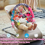 Crib Mobile for Girls, Baby Arch Mobile for Bassinet with Universal Clamps, Versatile Toy Bar for Bouncer Arch Toy 0-3 Months, Babies Gril Mobile Toys 0-6 Months Car Seat Stroller Toys