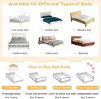 BABY JOY Bed Rail for Toddlers, 47''Long, Height Adjustable & Foldable Baby Bed Rail Guard w/Storage Pocket & Double Safety Child Lock for Kids Twin Double Full Size Queen King Mattress (Grey)