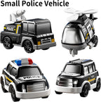 TEMI Police Trucks Boy Toys for 3-5 Year Old Toddlers - Toys for 3 4 5 6 7 Years Old Transport Vehicle Carrier Truck, Boy Trucks Toy Sets, Kids Toys Boys 3-5, Toys for Boys Girls Aged 4-6 5-7