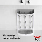 OXO Tot Space-Saving Bottle Drying Rack, Baby Bottle Organizer for Countertop