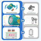 Eaglestone Bubble Guns for Toddlers 2 Packs, LED Light Automatic Bubble Machine Gun for Kids 4-8, Bubble Toys with Bubble Solution,Concentrate, Bubble Blaster Party Favor, Summer Outdoor Toys Gift