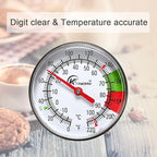 KT THERMO Instand Read 2-Inch Dial Thermometer(2 Pack),Best for The Coffee Drinks,Chocolate Milk Foam