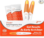 iHealth Early Pregnancy Test 2-Pack, Ultra-Sensitive Detection, Over 99% Accurate. Get Reliable Results 6 Days Before Your Missed Period. Easy at-Home HCG Fertility Test Kit, Individually Wrapped
