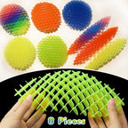 Fidget Worm Toy 8 PCS - Fidget Toys,Multicolor Stress Relief Fidget Toys,Sensory Slug Fidget Toy,Resistance Fidget Toys,Anxiety Relief Toys for Kids & Adults,Elastic Mesh Toys (8 Colors Packing)
