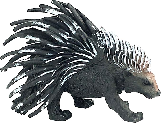 FUNSHOWCASE African Jungle Animals Hystricidae Toy Figure Realistic Plastic Figurine Height 2.4-inch