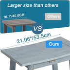 Large Shower Bench Seat, HDPS Shower Stool for Inside, Waterproof Spa Bath Chair for Shaving Leg, Weather Resistant/Non-Slip, Indoor/Outdoor Use, No Maintenance, Gray