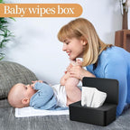 Baby Wipes Dispenser 3 Pack Wipe Holder for Baby & Adult Refillable Baby Wipes Cases with Lid Toilet Container for Bathroom Home Office Cars