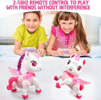 Unicorn Toys for Girls Age 4-6: Robot Pets for Kid Remote Control Robot Toy for Ages 5-7 Robot Toys for Kids 8-12 Birthday Gifts for 3 4 5 6 7 8 Year Old Girl, Pink