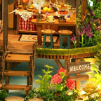 Lannso DIY Dollhouse Miniature Kit, Doll House Kit, Mini Handmade Wooden Dollhouse Toys for Adult Gift (EA002)