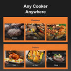 Wireless Meat Thermometer 2 Probes, Bluetooth Smart Meat Thermometer Digital Wireless Remote Tracking and Real-Time Readings, Standalone Base & Thinnest Probe, iOS and Android, for Grill, BBQ, Smoker