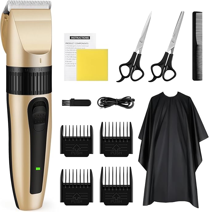 Hair Clipper Trimmer Set JVXYUIEH Beard Trimmer Men's Cordless Hair Clippers Suitable for Men, Women, and Children