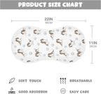 1 Pack Muslin Burp Cloths Cavalier Dogs Paw White Cotton Baby Burp Cloths Ultra Soft Burping Cloth Absorbent Spit Up Rags for Newborn Must Haves 22x11 Inch