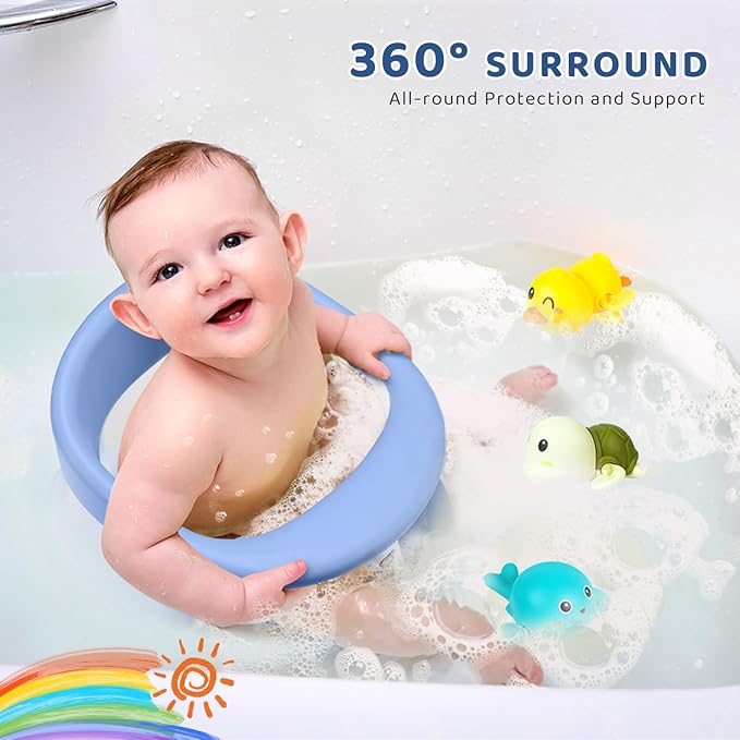 Baby Bath Seat, 2025 New Upgraded Infant/Toddler Sit Up Bathtub Seat for 6-12-24 Months, Great Shower Gifts for Newborn and New Mothers