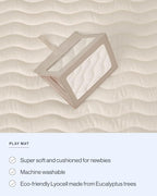 Lalo Baby Gym & Playmat for Babies and Toddlers - Eco-Friendly Oatmeal Playmat - Baby Gym & Accessories is Easy to Assemble & Clean - Go from Tummy Time to Story Time